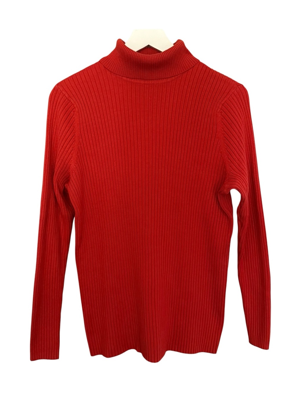Lane Bryant Women’s Size 18/20 Red Ribbed Turtleneck Long Sleeve Sweater